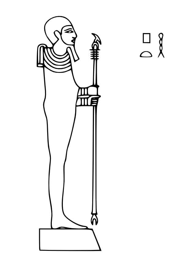 Kleurplaat Ptah