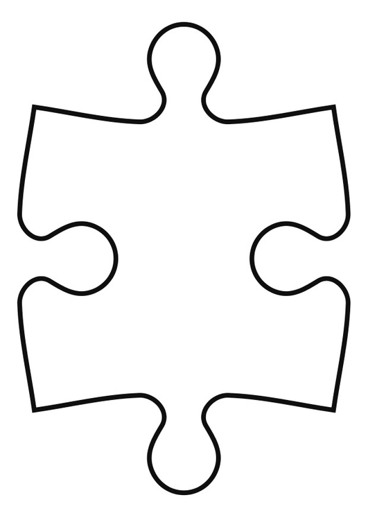 Kleurplaat puzzelstuk