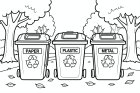 Kleurplaat recycleren
