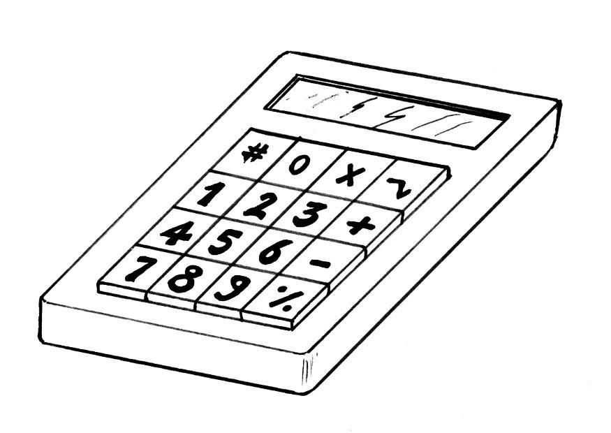 Kleurplaat rekenmachine