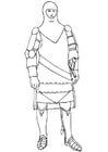 Kleurplaat ridder met harnas