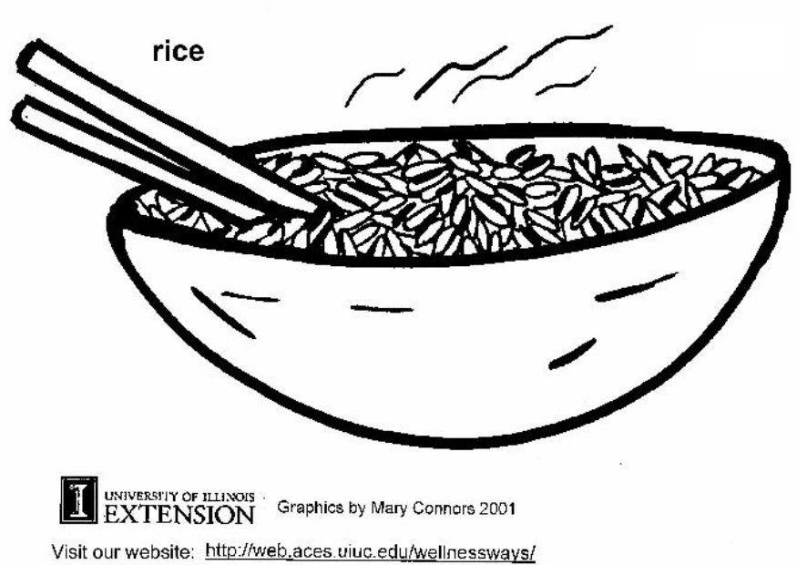Kleurplaat rijst