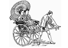 kleurplaat riksha