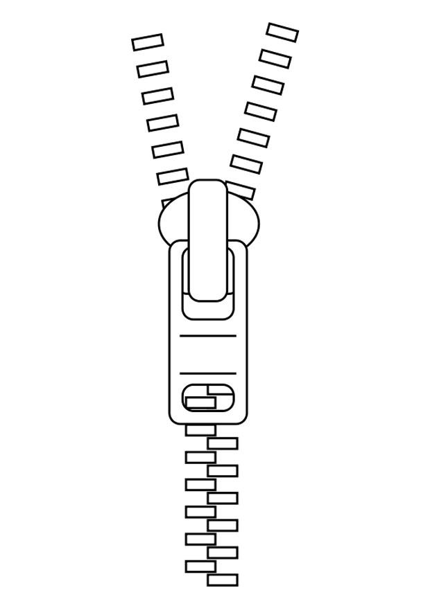 Vector Drawing Lines Zip : Kleurplaat ritssluiting afb