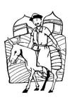 Kleurplaat ruiter MongoliÃ« 
