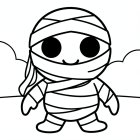schattige Halloween mummie