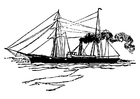 kleurplaat schip