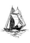 kleurplaat schip