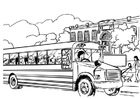 Kleurplaat schoolbus