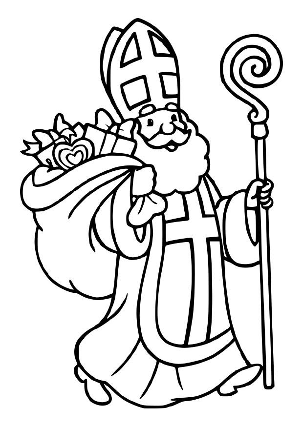Kleurplaat Sinterklaas . Gratis kleurplaten om te printen afb 30607.