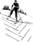 Kleurplaat skiÃ«n - bergop gaan