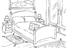 Kleurplaat slaapkamer