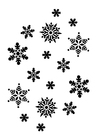 Kleurplaat sneeuwvlokken