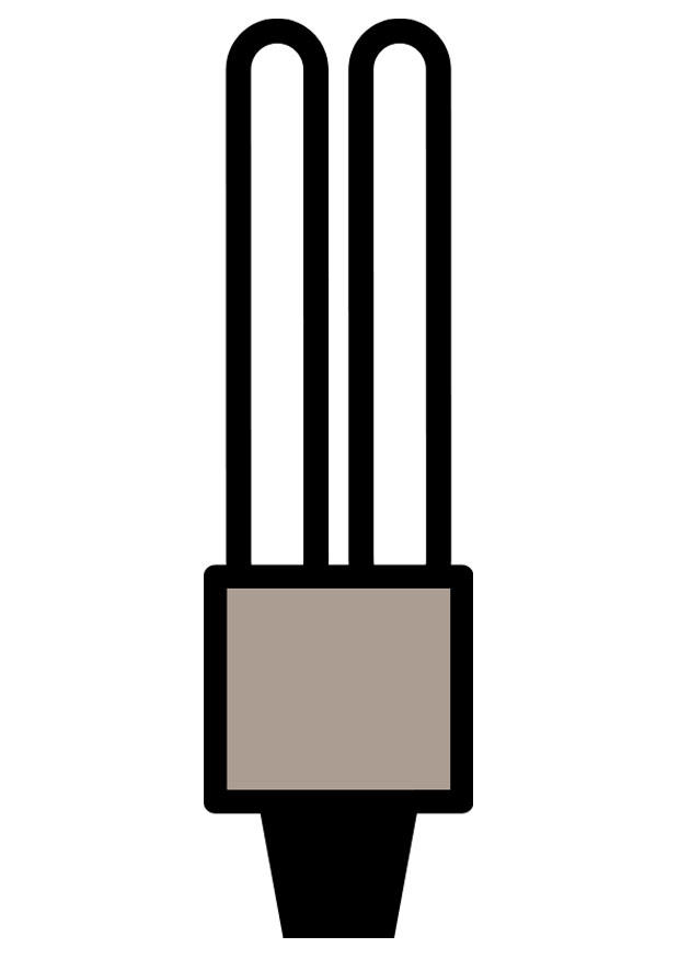 Kleurplaat spaarlamp