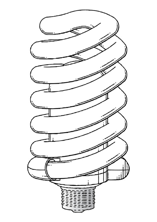 Kleurplaat spaarlamp