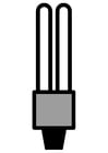 Kleurplaat spaarlamp