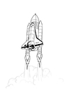 Kleurplaat space shuttle