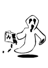 Kleurplaat spook