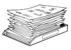 Kleurplaten stapel papieren