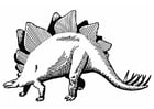 Kleurplaat stegosaurus