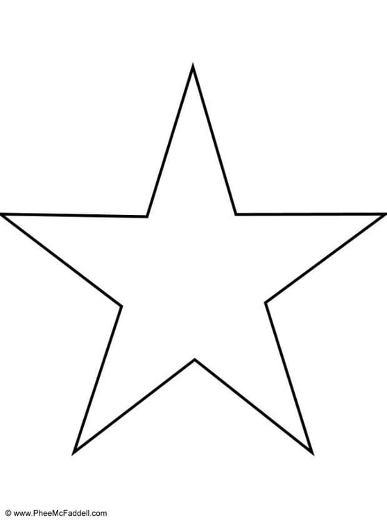 Kleurplaat ster