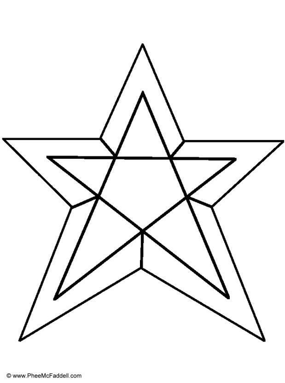Kleurplaat ster