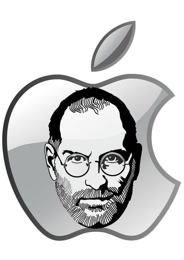 Kleurplaat Steve Jobs - Apple