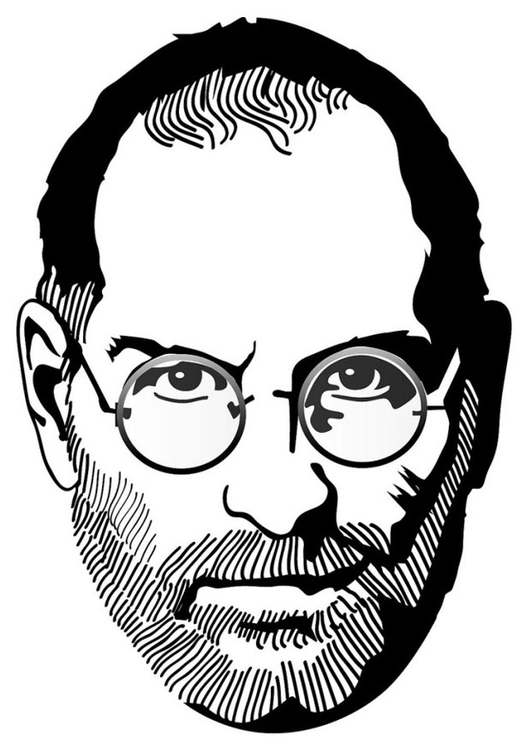 Kleurplaat Steve Jobs
