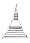 Kleurplaat stupa