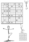 Kleurplaat sudoku - bewegen