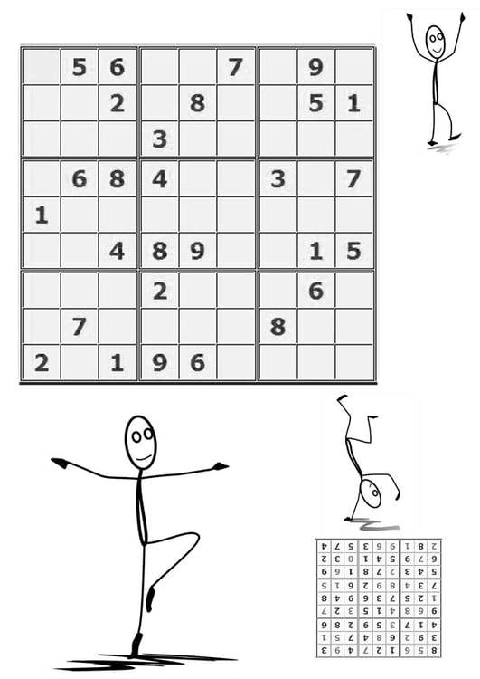 Kleurplaat sudoku - sporten
