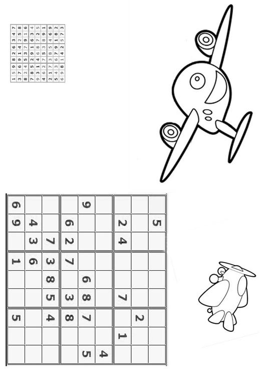 sudoku - vliegtuigen