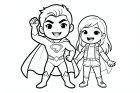 superheld met meisje