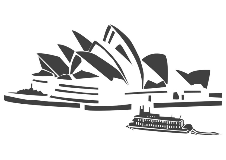 Kleurplaat Sydney Opera House