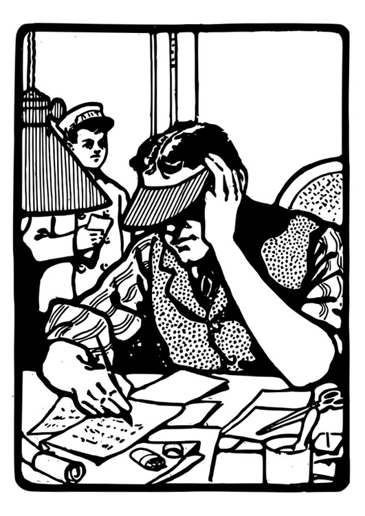 Kleurplaat telegram
