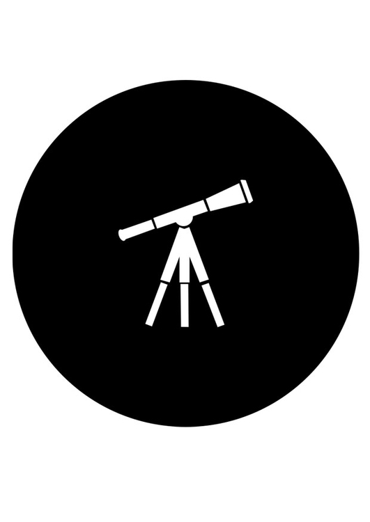Kleurplaat telescoop 