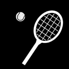Kleurplaat tennis