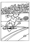 Kleurplaat tennis