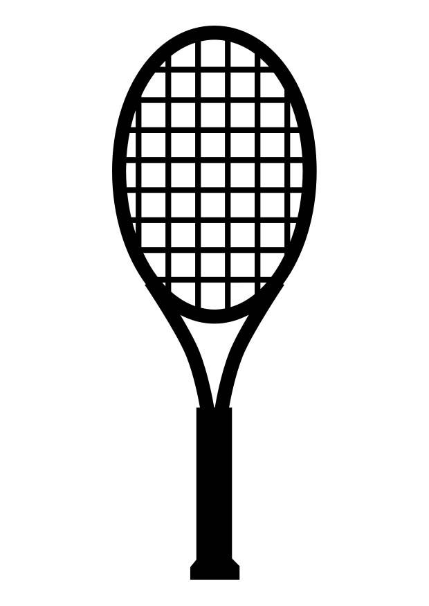 Kleurplaat tennisraket