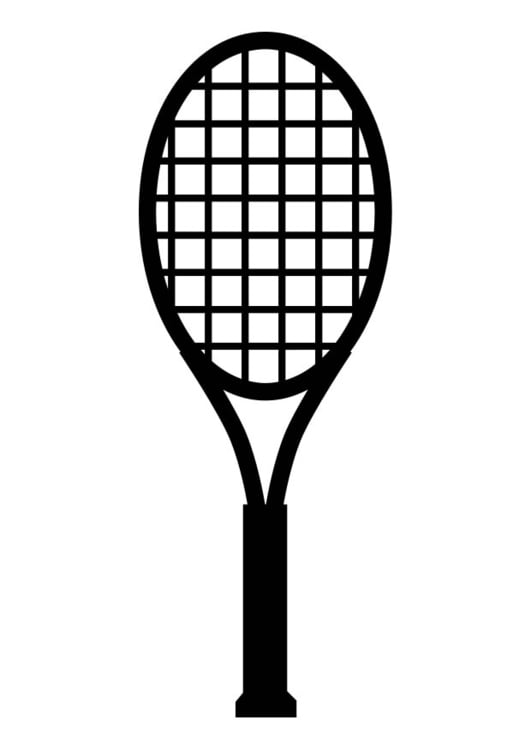 Kleurplaat tennisraket