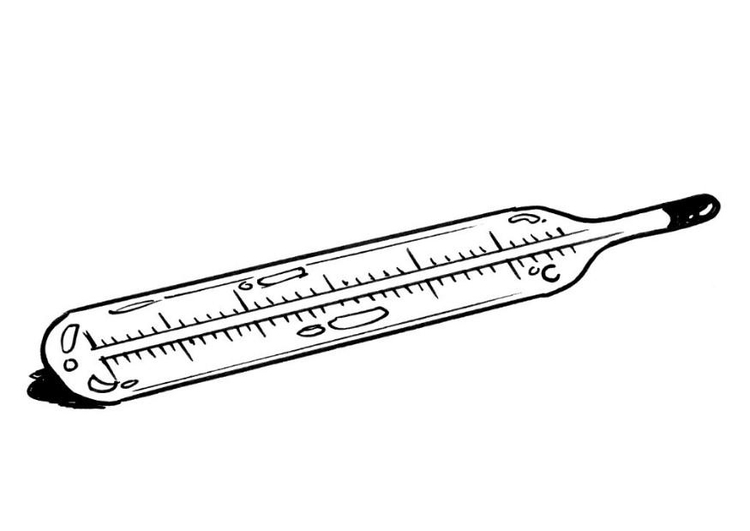 Kleurplaat thermometer