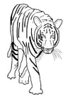 Kleurplaat tijger