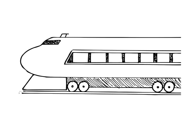 Kleurplaat trein