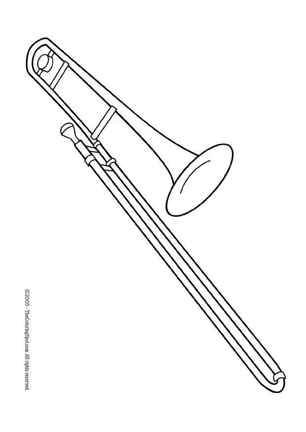 Kleurplaat trombone