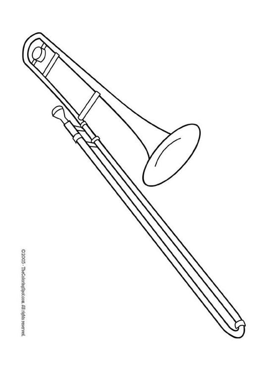 Kleurplaat trombone