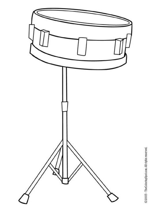 Kleurplaat trommel