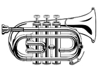 Kleurplaat trompet