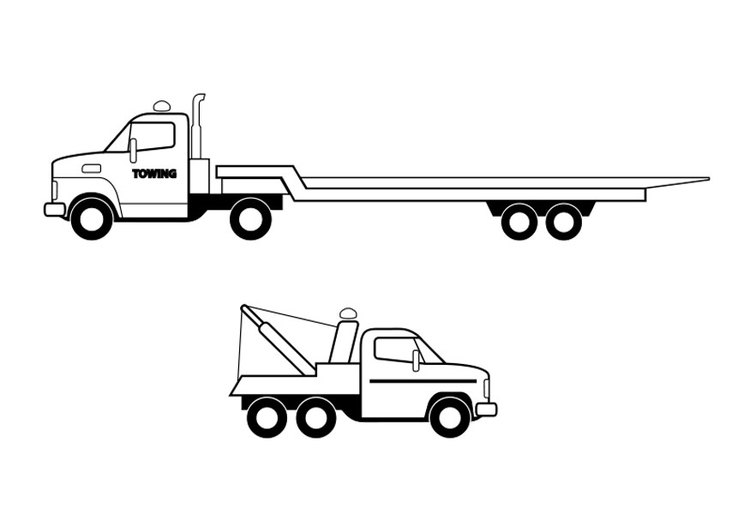 Kleurplaat trucks