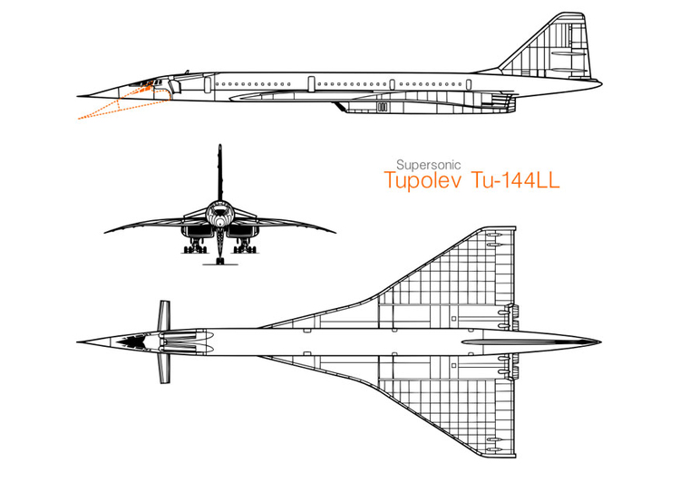 Kleurplaat Tupolev vliegtuig