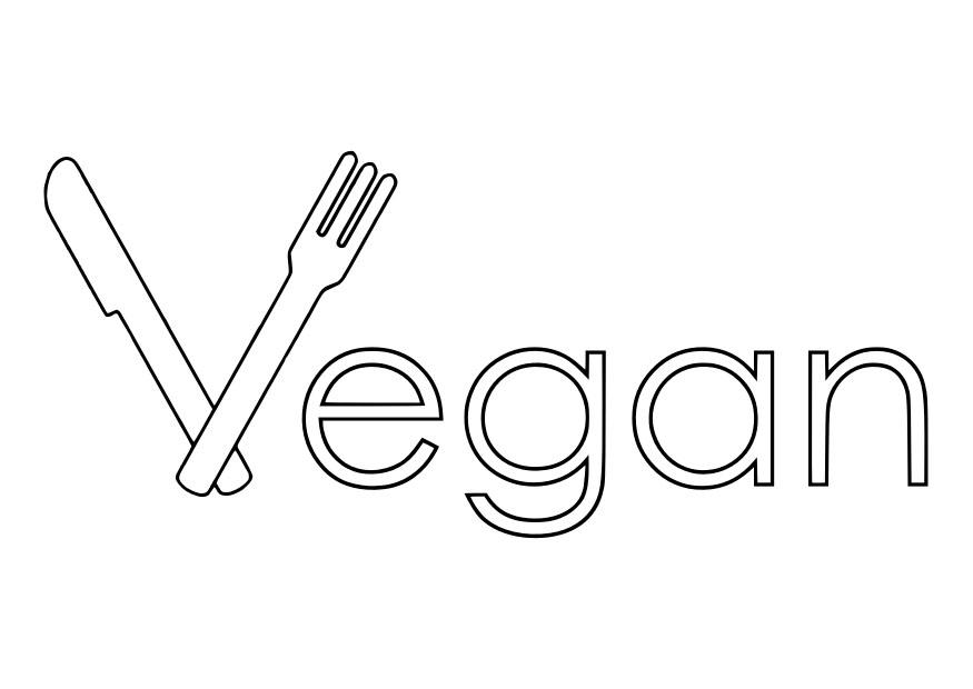 Kleurplaat veganistische voeding